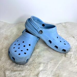 Crocs Classic Light Blue Clogs Sandals W 9 M 7